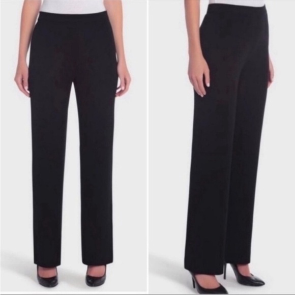 Misook Knit Pull On Black Pants - Medium - Picture 2 of 10
